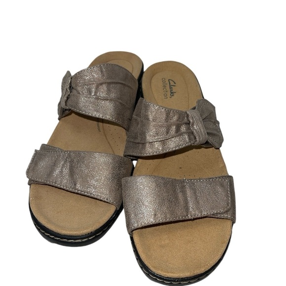 Clark's Collection Women's Shoes Size 11 Metallic Textile Upper Slip On - Picture 3 of 11